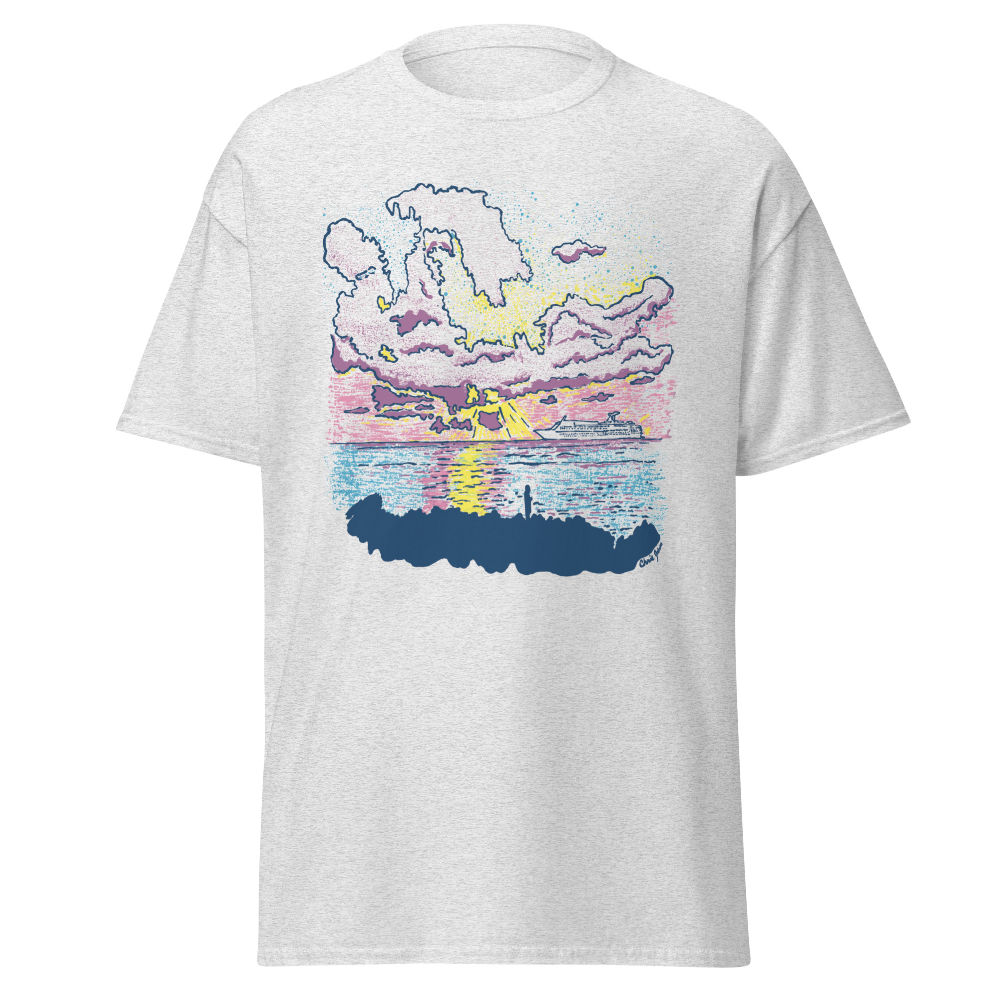 Cayman Cruise Ship at Sunset - Unisex classic tee - Image 5
