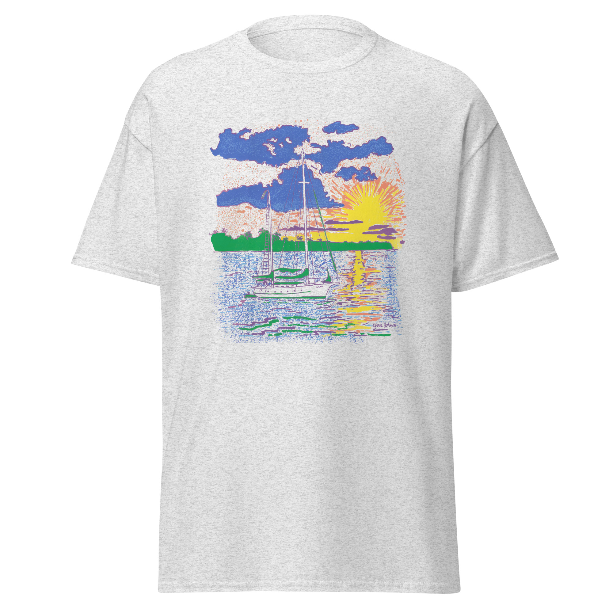 Sailboat at Sunset – Unisex classic tee - Image 4