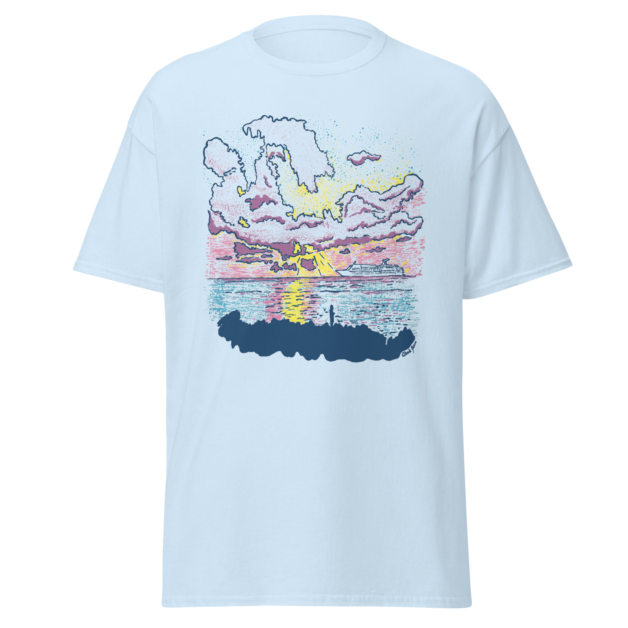 Cayman Cruise Ship at Sunset - Unisex classic tee - Image 4