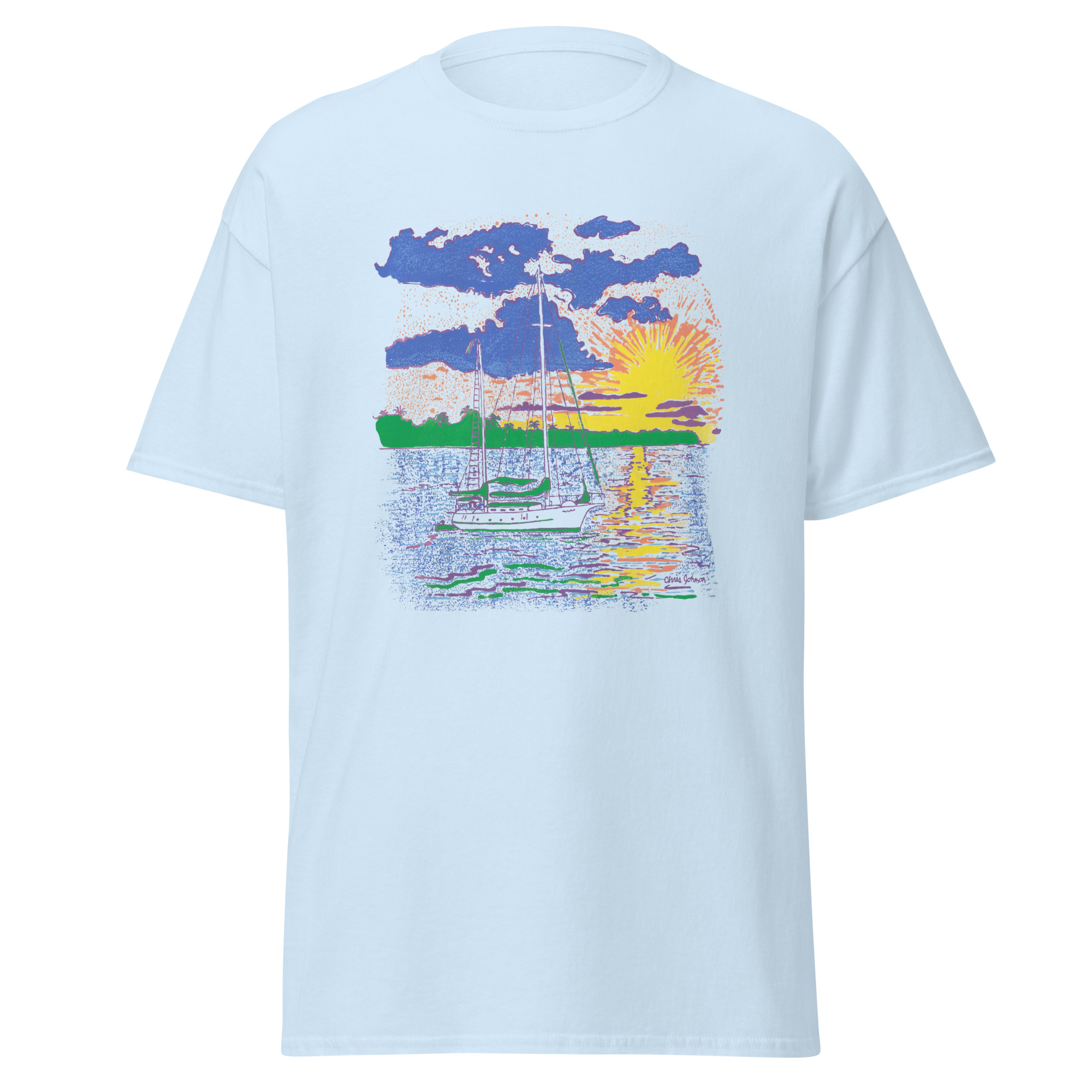 Sailboat at Sunset – Unisex classic tee - Image 3