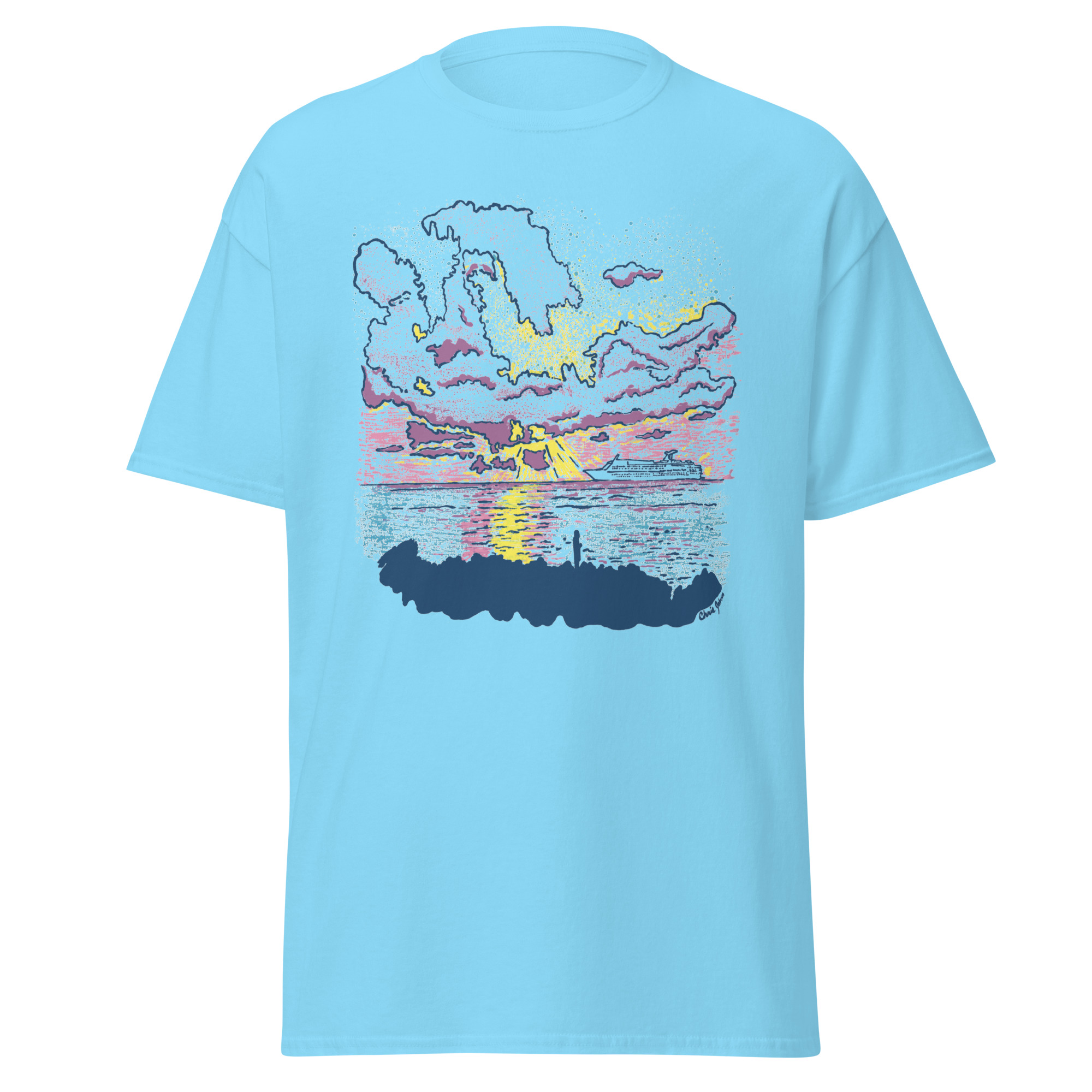 Cayman Cruise Ship at Sunset - Unisex classic tee - Image 2