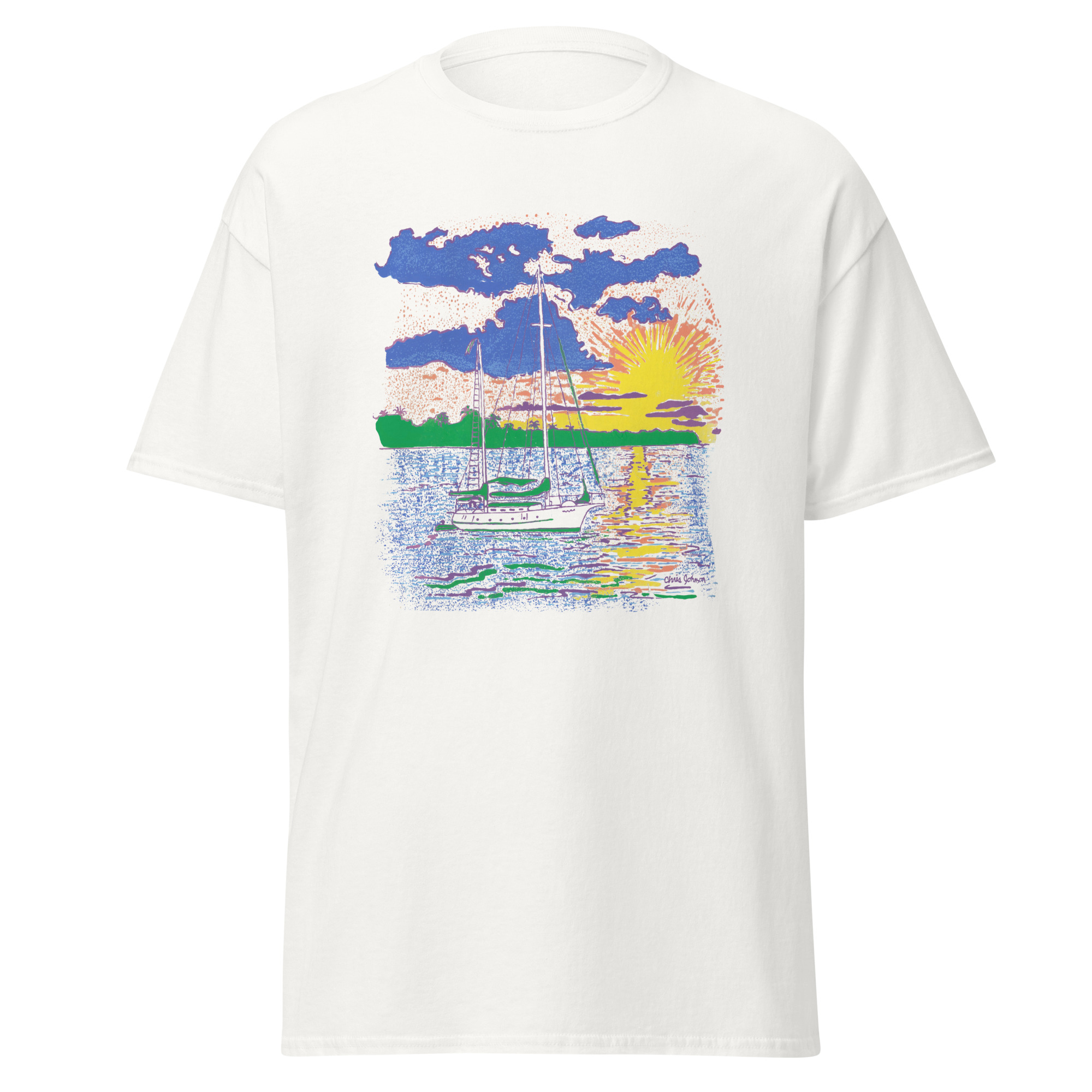 Sailboat at Sunset – Unisex classic tee - Image 5