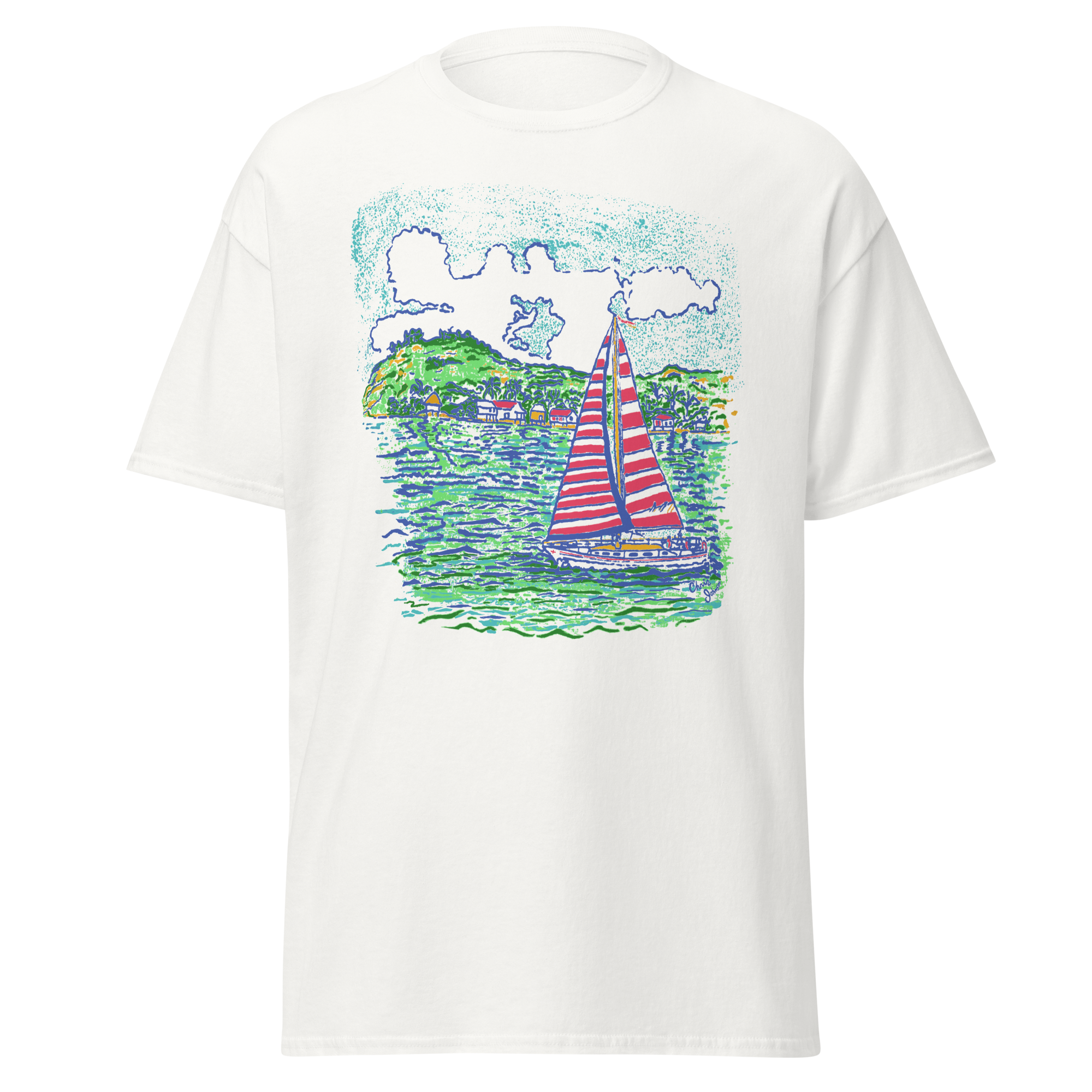 Caribbean Sailboat in the Wind - Unisex classic tee